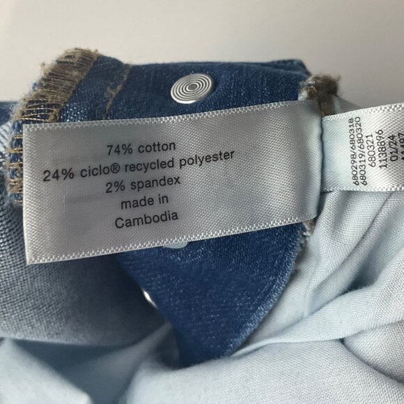 Lane Bryant 16 S Dark Wash Denim Bib Overalls Straight Adjustable Grunge Casual - Picture 10 of 12